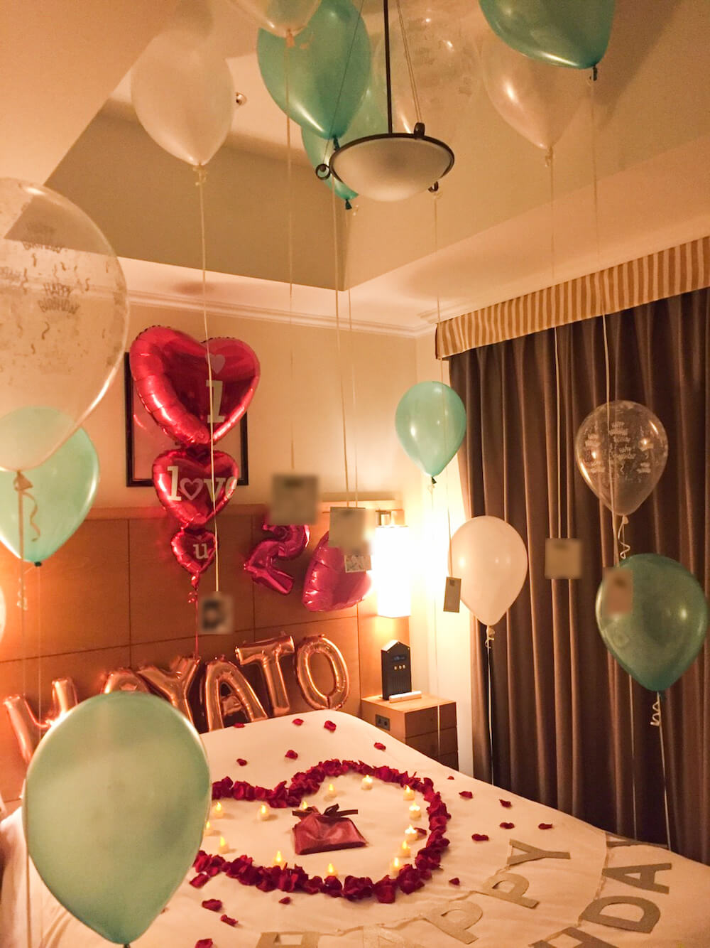 No 175 彼氏様のお誕生日にホテルでバースデーサプライズ バルーン出張装飾 ホテルサプライズ 誕生日やプロポーズはアニプラバルーン