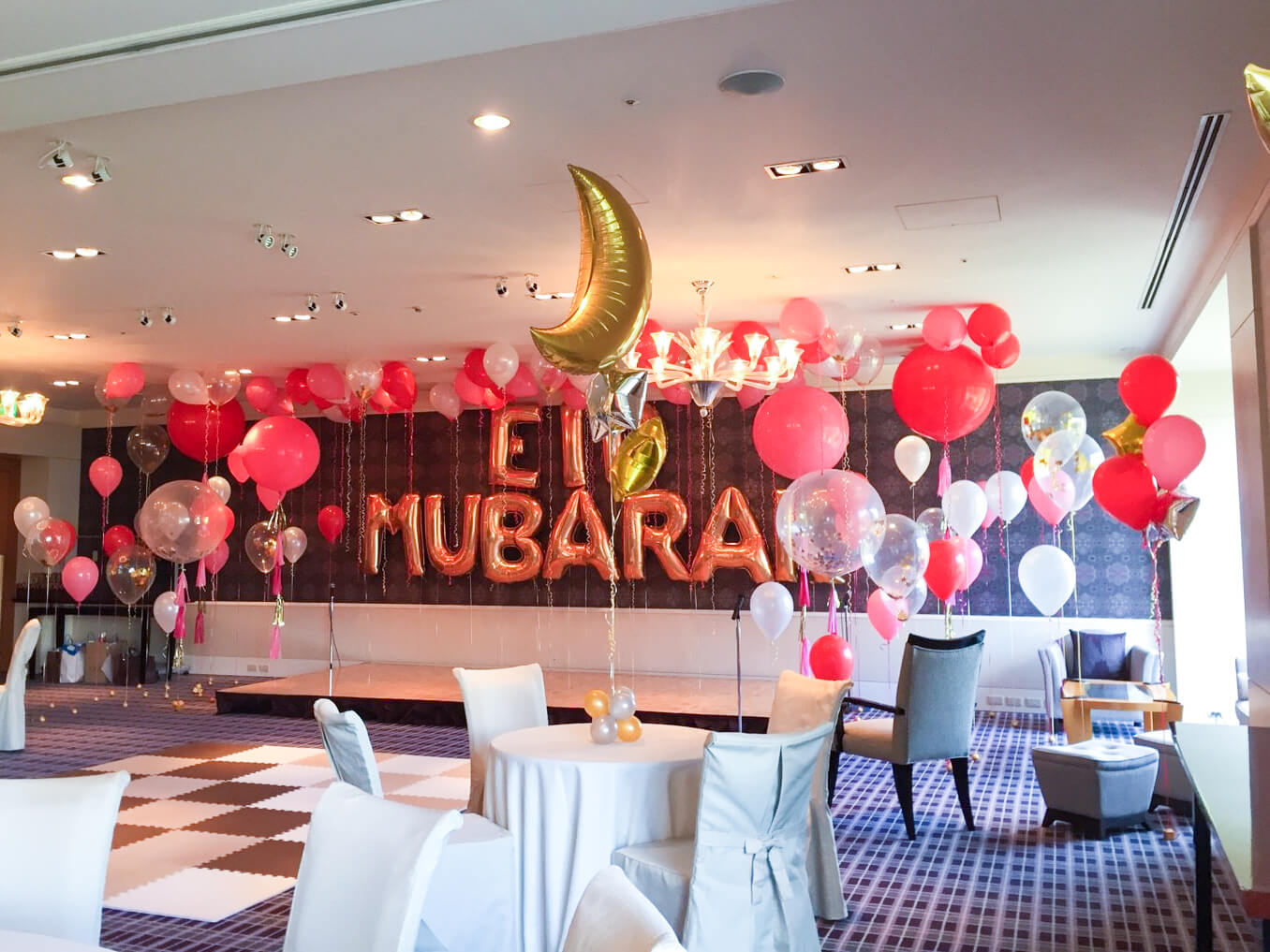 I 19 Eidパーティー リッツ カールトン東京宴会場 バルーン出張装飾 ホテルサプライズ 誕生日やプロポーズはアニプラバルーン